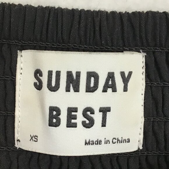 Sunday Best Countess Black Cropped Milkmaid Top Size XS - Picture 10 of 13